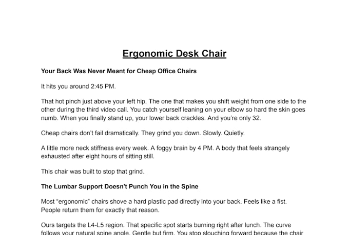 write premium b2b, saas and ecommerce SEO product descriptions